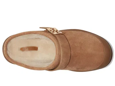 Tory Burch Mellow Shearling Platform Mule In Brown