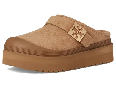 Tory Burch Mellow Shearling Platform Mule In Brown
