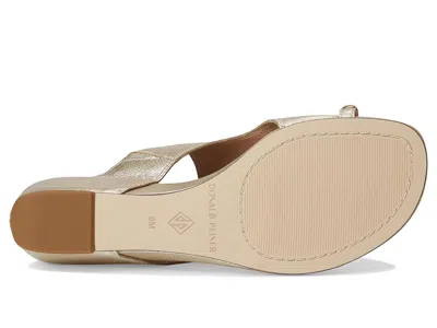 Donald Pliner Vesna Toe Loop Wedge Sandal In Platino