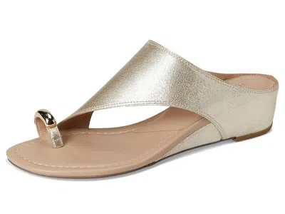 Donald Pliner Vesna Toe Loop Wedge Sandal In Platino