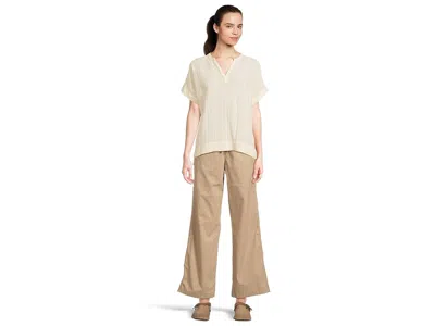 L.l.bean Lakewashed Pull-on Wide Leg Pants In Brown