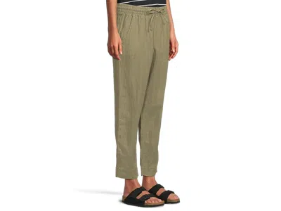 L.l.bean Premium Linen Breezy Pull-on Ankle Pants In Green