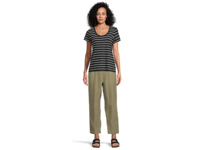 L.l.bean Premium Linen Breezy Pull-on Ankle Pants In Green