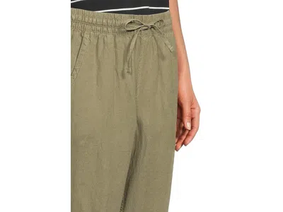 L.l.bean Premium Linen Breezy Pull-on Ankle Pants In Green