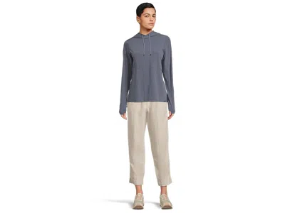 L.l.bean Everyday Sunsmart(r) Long-sleeve Hooded Pullover In Blue