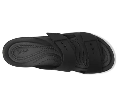 Crocs Brooklyn Bucle Low Low Buckle-strap Sandals In Black