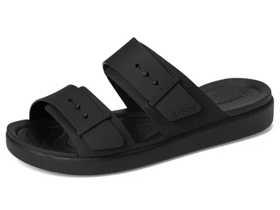 Crocs Brooklyn Bucle Low Low Buckle-strap Sandals In Black