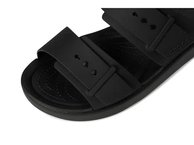 Crocs Brooklyn Bucle Low Low Buckle-strap Sandals In Black