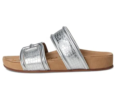Sam Edelman Rowan Platform Slide Sandal In Silver