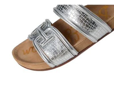 Sam Edelman Rowan Platform Slide Sandal In Silver