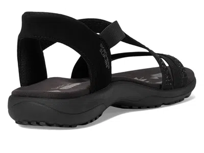 Skechers Womens Reggae Slim Summer Sparkle Strap Sandals In Black