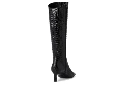 Naturalizer Deesha Pointed Toe Knee High Kitten Heel Boot In Black