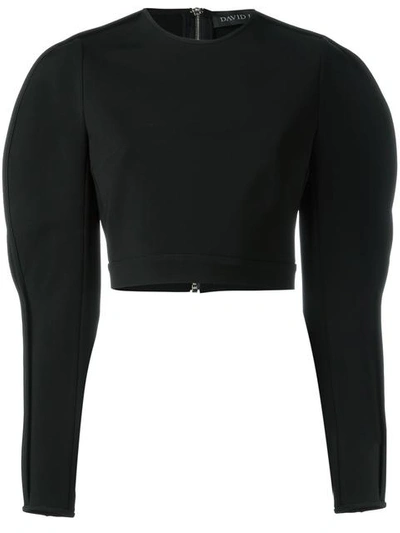 David Koma Slit Sleeves Blouse - Black