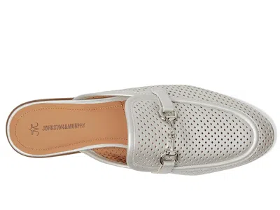 Johnston & Murphy Ali Perfed Bit Mule In Silver