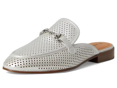 Johnston & Murphy Ali Perfed Bit Mule In Silver
