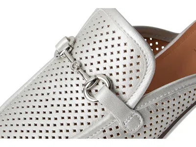 Johnston & Murphy Ali Perfed Bit Mule In Silver