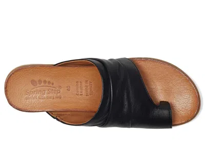 Spring Step Bates Toe Loop Sandal In Black