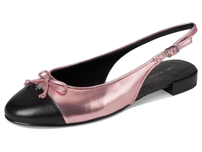 Tory Burch Cap-toe Slingback Ballet In Multi