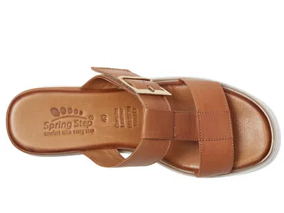 Spring Step Seaport Slide Sandal In Brown