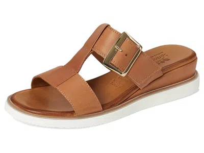 Spring Step Seaport Slide Sandal In Brown
