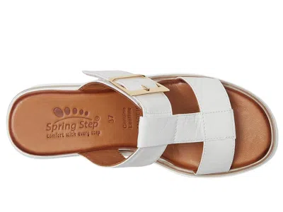 Spring Step Seaport Slide Sandal In White