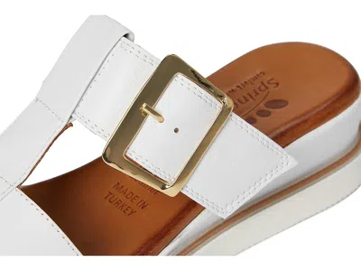 Spring Step Seaport Slide Sandal In White