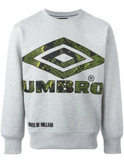 House Of Holland X Umbro Logo Sweatshirt In Grey