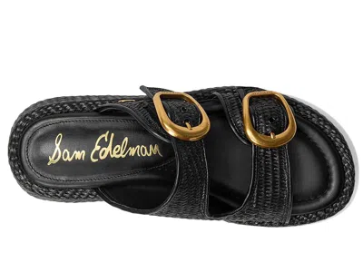 Sam Edelman Nerissa Platform Slide Sandal Black Basketweave In Black