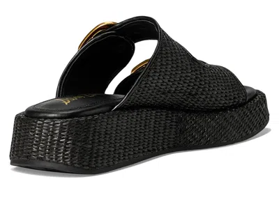 Sam Edelman Nerissa Platform Slide Sandal Black Basketweave In Black
