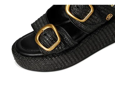 Sam Edelman Nerissa Platform Slide Sandal Black Basketweave In Black