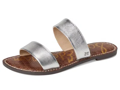 Sam Edelman Gala Leather Slide In Silver