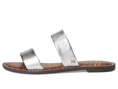 Sam Edelman Gala Leather Slide In Silver