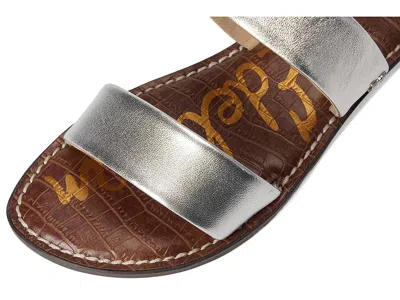 Sam Edelman Gala Leather Slide In Silver