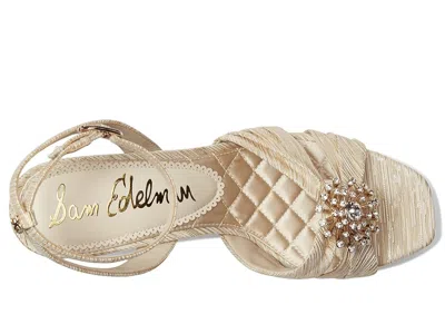 Sam Edelman Janelle Ankle Strap Platform Sandal In Gold