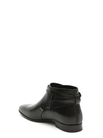 Shop Saint Laurent 'jodhpur' Ankle Boots In Nero