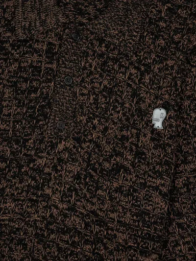 Brain Dead Half-button Sweater In Brown