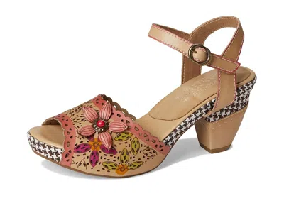 L'artiste By Spring Step Wildcat Ankle Strap Sandal In Neutral