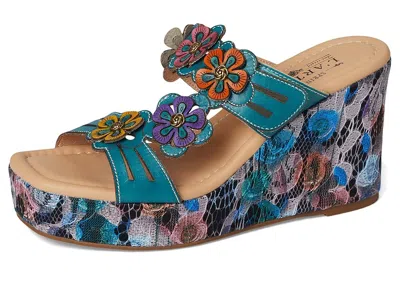 L'artiste By Spring Step Caprice Wedge Sandal In Multi