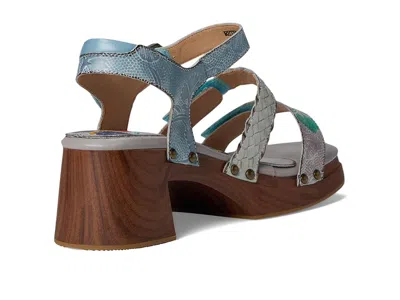 L'artiste By Spring Step Retropel Ankle Strap Platform Sandal In Gray