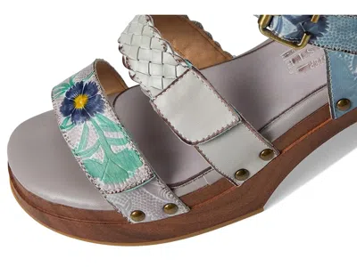 L'artiste By Spring Step Retropel Ankle Strap Platform Sandal In Gray