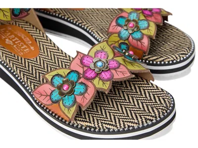 L'artiste By Spring Step Cruzer Ankle Strap Sandal In Multi