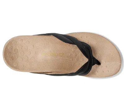 Vionic Bella Braid Thong Sandals In Black