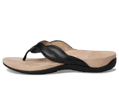 Vionic Bella Braid Thong Sandals In Black