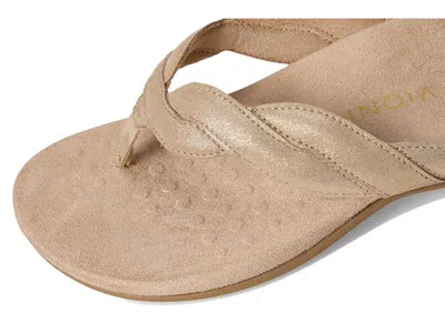 Vionic Bella Braid Thong Sandals In Gold