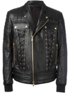 BALMAIN lace-up biker jacket,S7H2011P01611819497