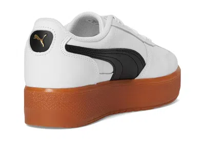 Puma Palermo Elevata Platform Sneakers In White Gum