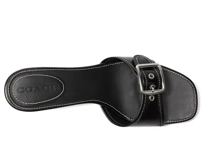 Coach Margot Leather Sandal In Black