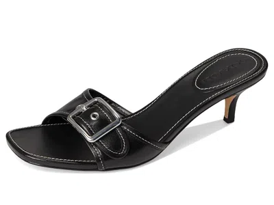 Coach Margot Leather Sandal In Black