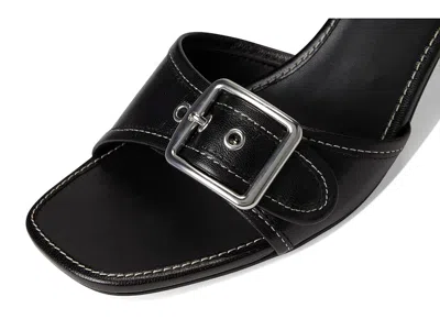 Coach Margot Leather Sandal In Black