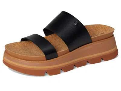 Reef Vista Luxe Siaa Platform Wedge Slide Sandal In Black